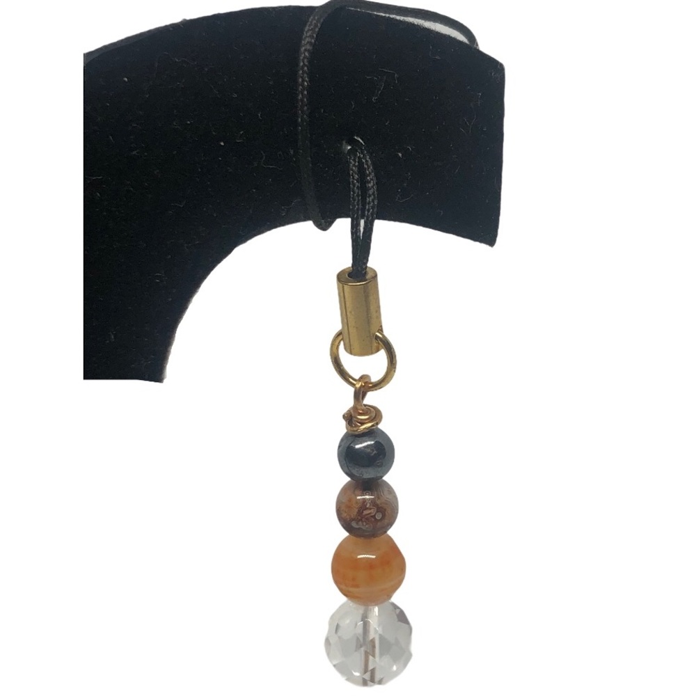 Genuine mixed stones lanyard/keychain